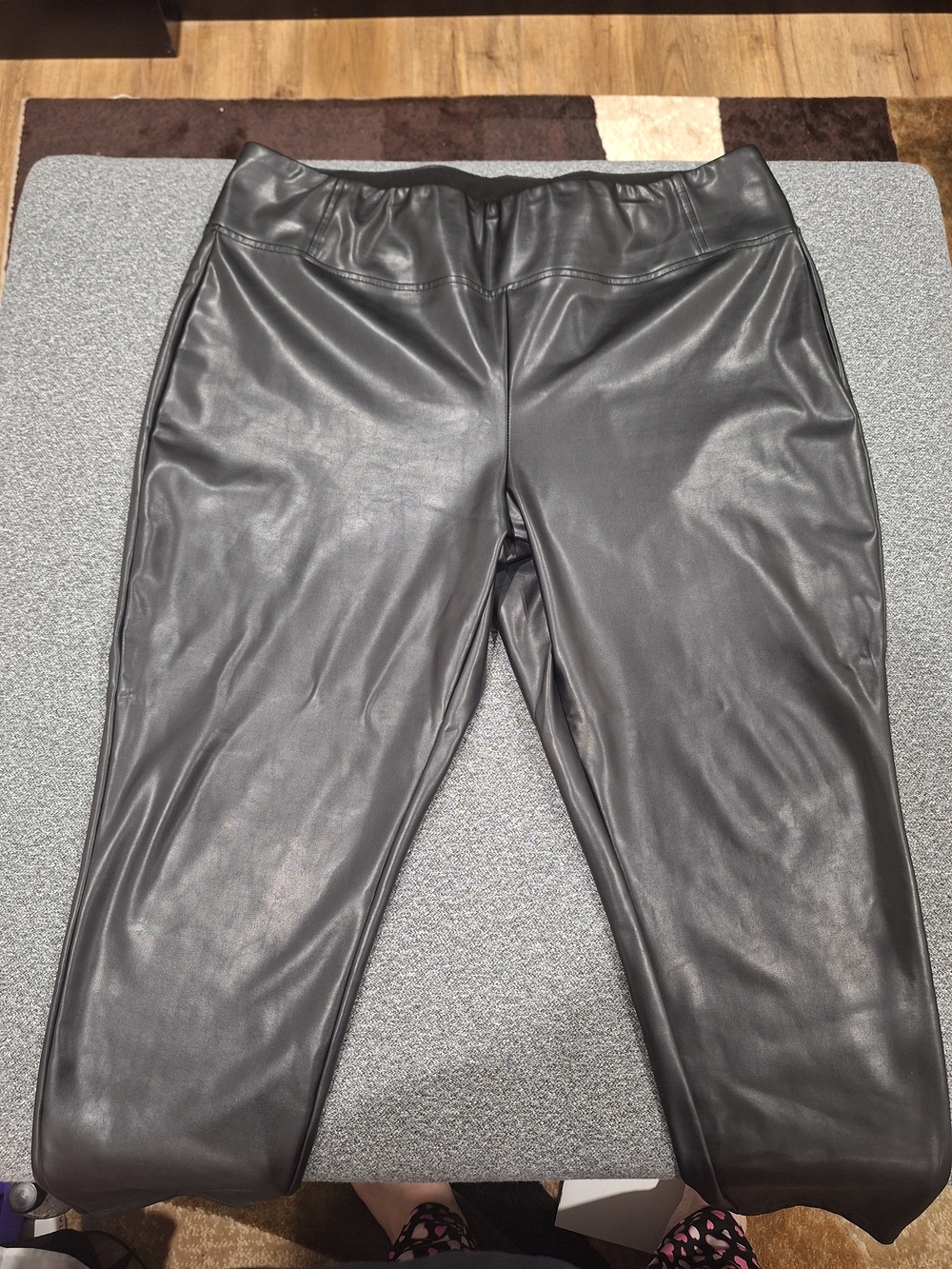 High-Rise Faux Leather Black Leggings